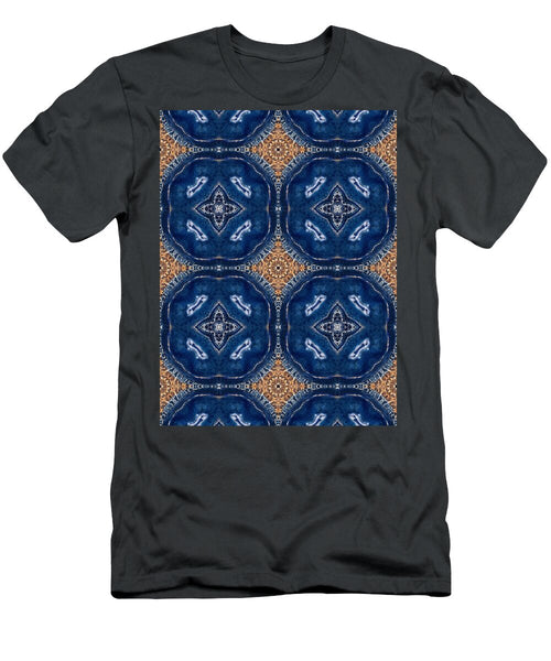 Blue Striped Agate Abstract I - T-Shirt