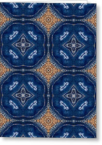 Blue Striped Agate Abstract I - Greeting Card