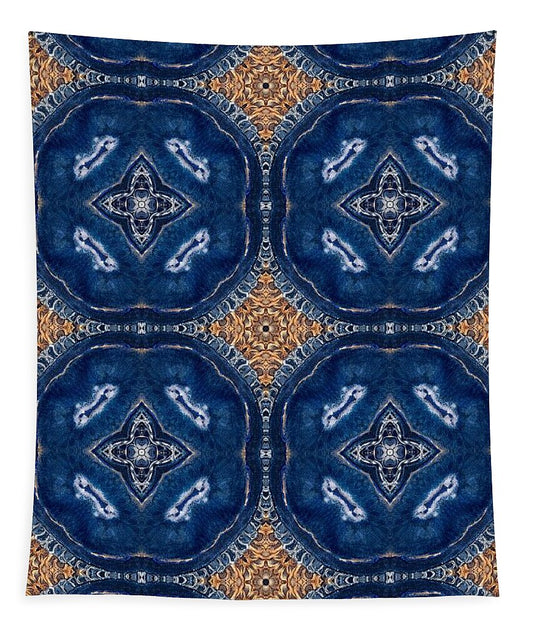 Blue Striped Agate Abstract I - Tapestry
