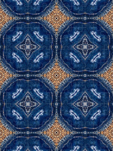 Blue Striped Agate Abstract I - Puzzle