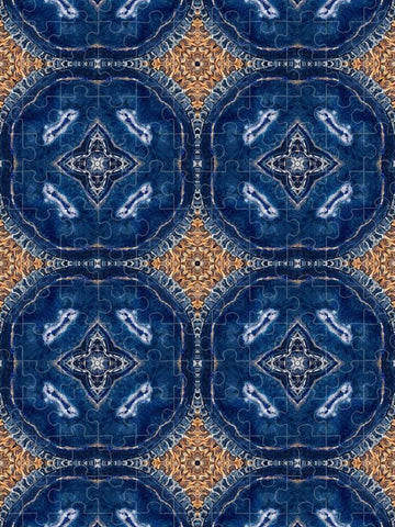 Blue Striped Agate Abstract I - Puzzle