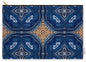 Blue Striped Agate Abstract I - Zip Pouch