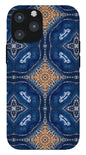 Blue Striped Agate Abstract I - Phone Case