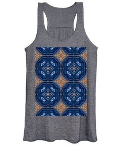 Blue Striped Agate Abstract I - Women's Tank Top