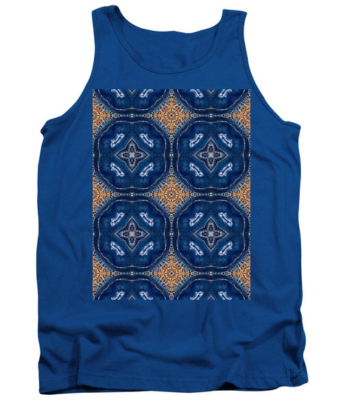 Blue Striped Agate Abstract I - Tank Top