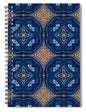 Blue Striped Agate Abstract I - Spiral Notebook