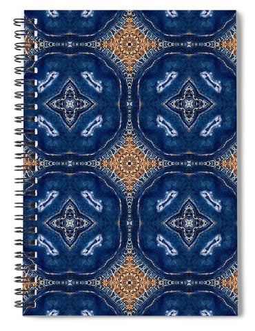 Blue Striped Agate Abstract I - Spiral Notebook