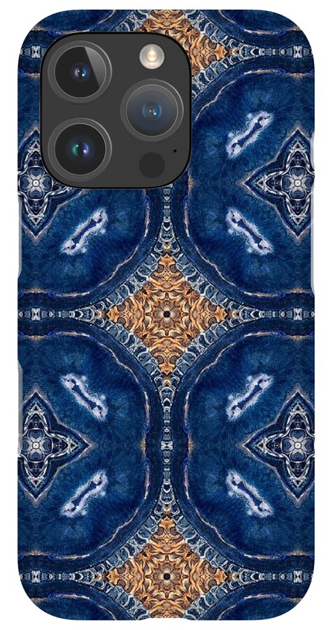 Blue Striped Agate Abstract I - Phone Case
