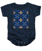 Blue Striped Agate Abstract I - Baby Onesie