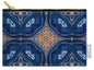 Blue Striped Agate Abstract I - Zip Pouch