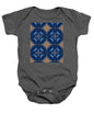 Blue Striped Agate Abstract I - Baby Onesie