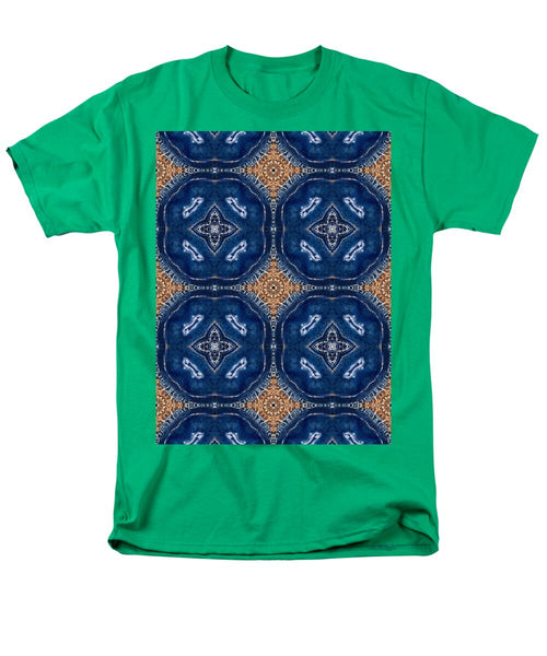 Blue Striped Agate Abstract I - Men's T-Shirt  (Regular Fit)