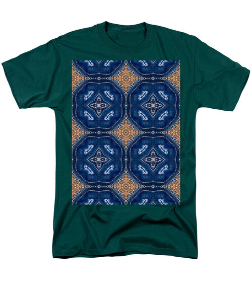Blue Striped Agate Abstract I - Men's T-Shirt  (Regular Fit)