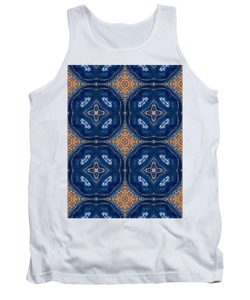 Blue Striped Agate Abstract I - Tank Top
