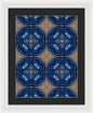 Blue Striped Agate Abstract I - Framed Print