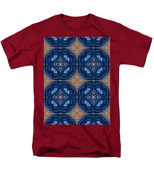 Blue Striped Agate Abstract I - Men's T-Shirt  (Regular Fit)
