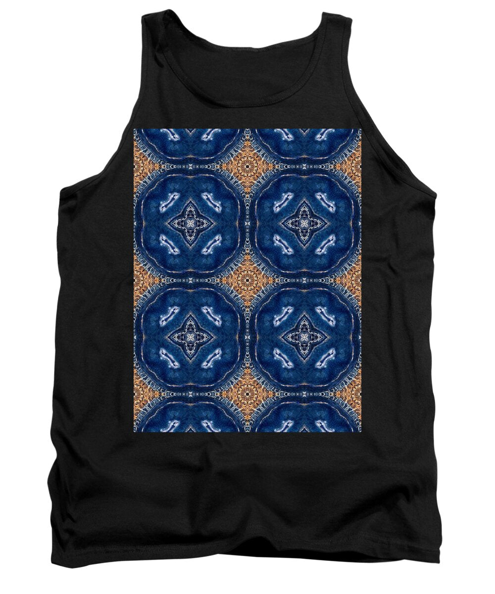 Blue Striped Agate Abstract I - Tank Top