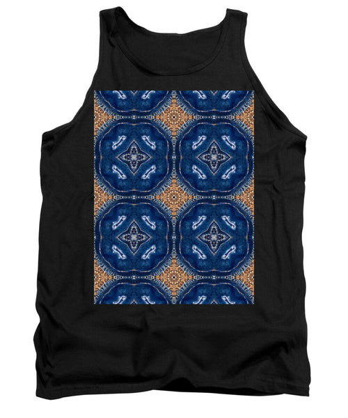 Blue Striped Agate Abstract I - Tank Top