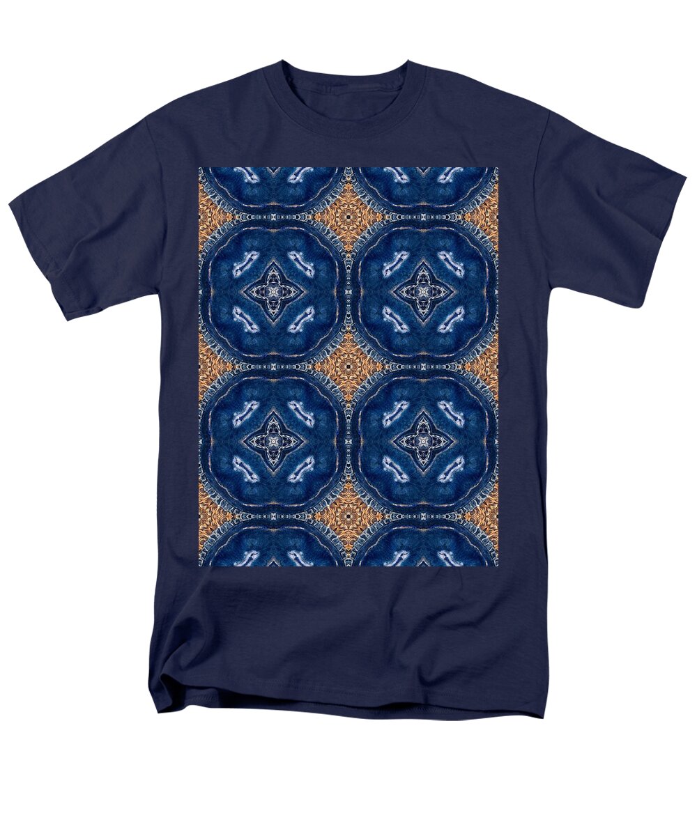Blue Striped Agate Abstract I - Men's T-Shirt  (Regular Fit)