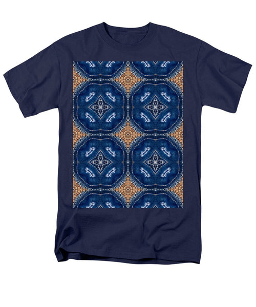 Blue Striped Agate Abstract I - Men's T-Shirt  (Regular Fit)