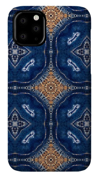 Blue Striped Agate Abstract I - Phone Case