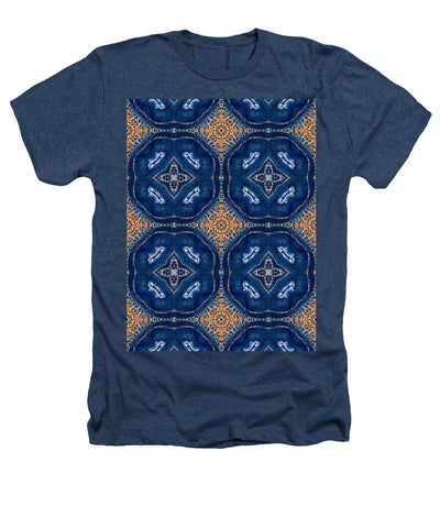 Blue Striped Agate Abstract I - Heathers T-Shirt