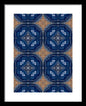 Blue Striped Agate Abstract I - Framed Print