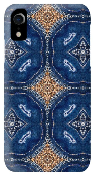 Blue Striped Agate Abstract I - Phone Case