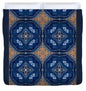 Blue Striped Agate Abstract I - Duvet Cover