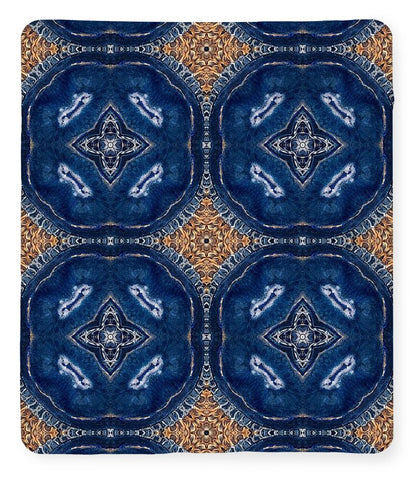 Blue Striped Agate Abstract I - Blanket