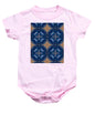 Blue Striped Agate Abstract I - Baby Onesie