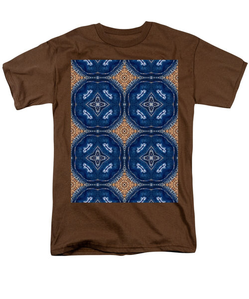 Blue Striped Agate Abstract I - Men's T-Shirt  (Regular Fit)