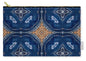 Blue Striped Agate Abstract I - Zip Pouch