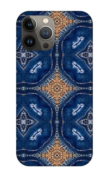 Blue Striped Agate Abstract I - Phone Case