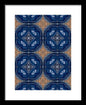 Blue Striped Agate Abstract I - Framed Print