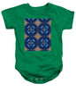 Blue Striped Agate Abstract I - Baby Onesie