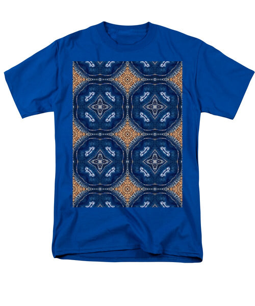 Blue Striped Agate Abstract I - Men's T-Shirt  (Regular Fit)