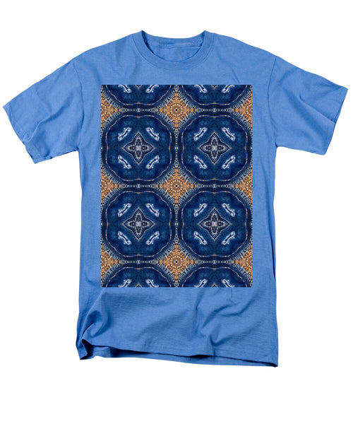 Blue Striped Agate Abstract I - Men's T-Shirt  (Regular Fit)