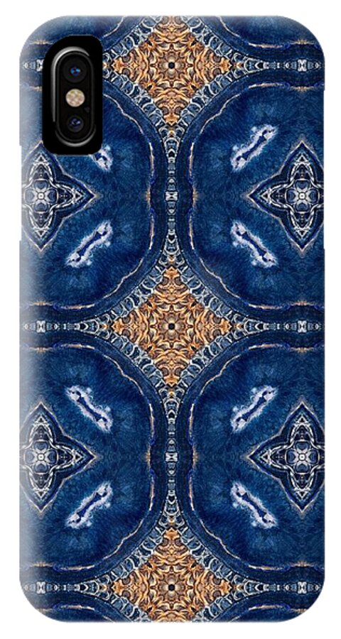 Blue Striped Agate Abstract I - Phone Case