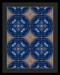 Blue Striped Agate Abstract I - Framed Print