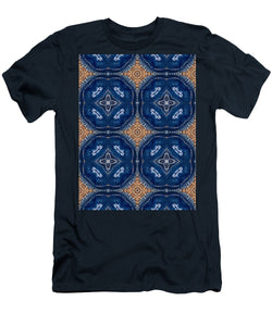 Blue Striped Agate Abstract I - T-Shirt