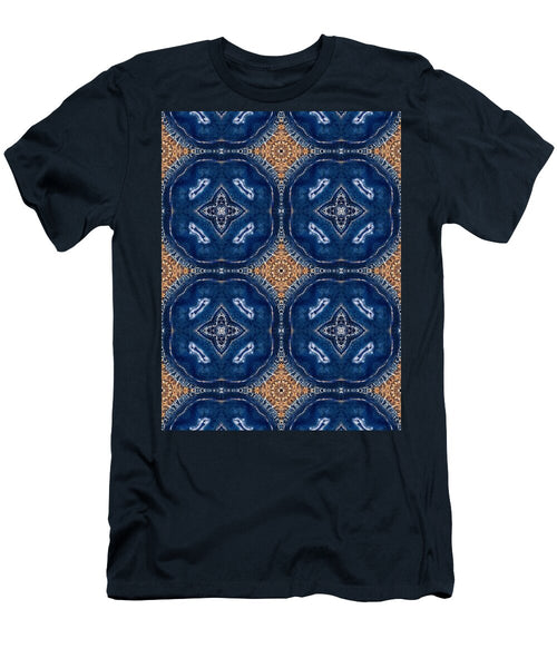 Blue Striped Agate Abstract I - T-Shirt