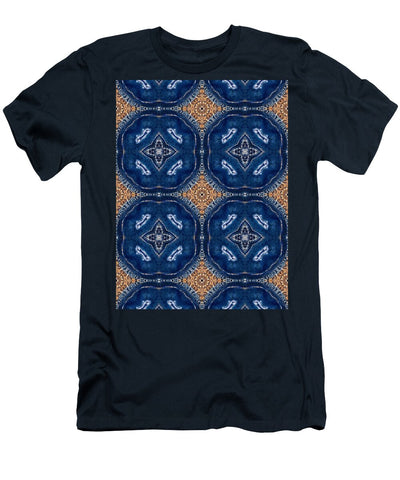 Blue Striped Agate Abstract I - T-Shirt