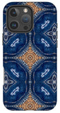 Blue Striped Agate Abstract I - Phone Case