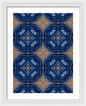 Blue Striped Agate Abstract I - Framed Print