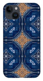 Blue Striped Agate Abstract I - Phone Case