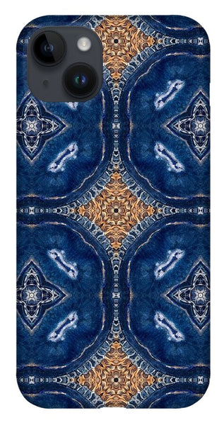 Blue Striped Agate Abstract I - Phone Case