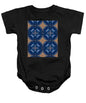 Blue Striped Agate Abstract I - Baby Onesie
