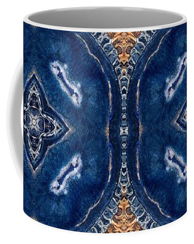 Blue Striped Agate Abstract I - Mug