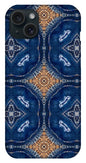 Blue Striped Agate Abstract I - Phone Case